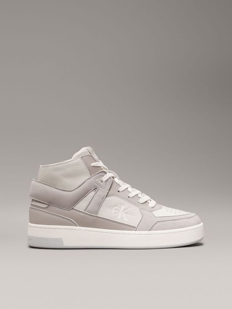 Zapatillas Cuero Basket Cupsole Mid Gris Calvin Klein-4