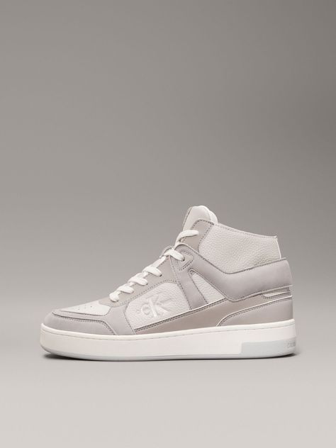 Zapatillas Cuero Basket Cupsole Mid Gris Calvin Klein-5