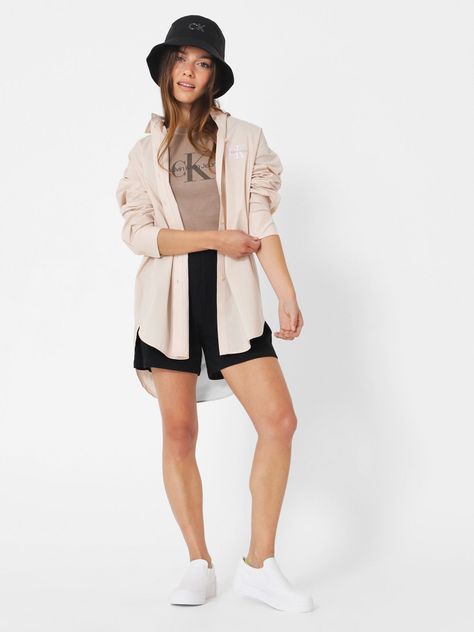 Camisa Oversize Loose Monologo Beige-1