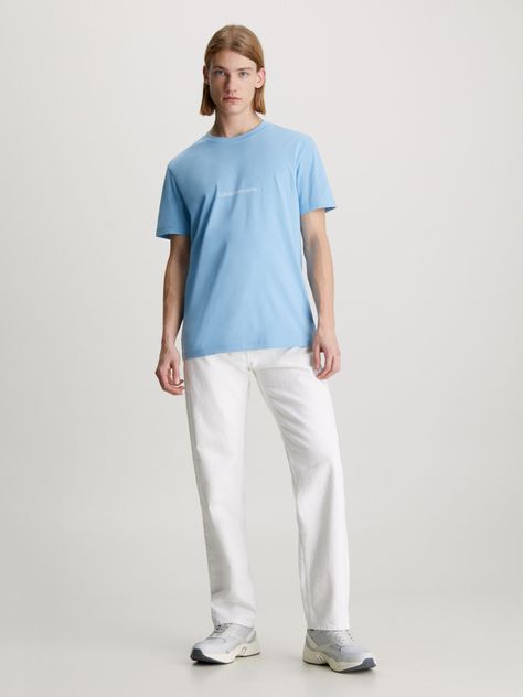 Polera Slogan Azul Calvin Klein-1
