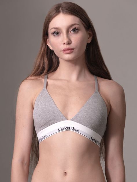 Bralette Triangular Modern Cotton Blanco Calvin Klein-0