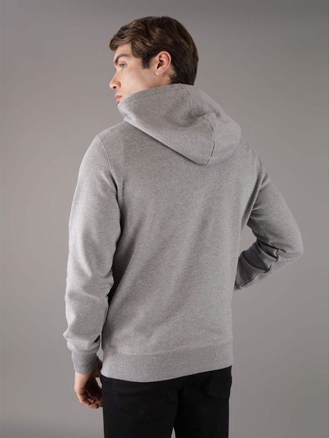 Polerón con Gorro Seasonal Monologo Gris Calvin Klein-2