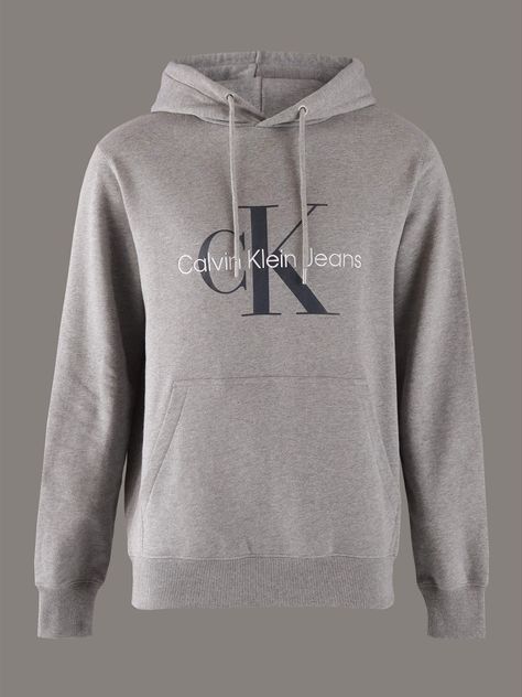 Polerón con Gorro Seasonal Monologo Gris Calvin Klein-4