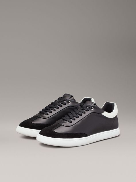 Zapatillas de Cuero Cupsole Lace Mix Negro Calvin Klein-0