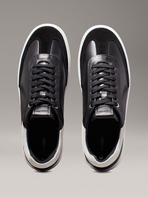 Zapatillas de Cuero Cupsole Lace Mix Negro Calvin Klein-2