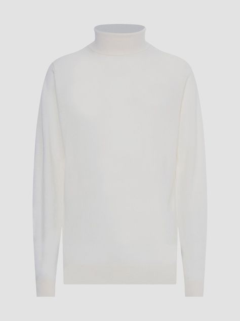 Sweater Cuello Alto Merino Blanco Calvin Klein-4