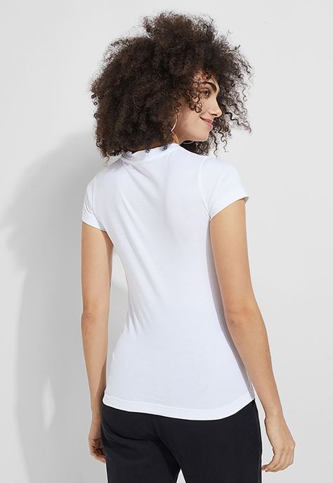Polera Stripe Logo Modern Blanco-2