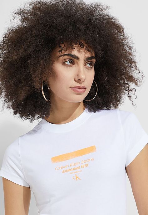 Polera Stripe Logo Modern Blanco-3