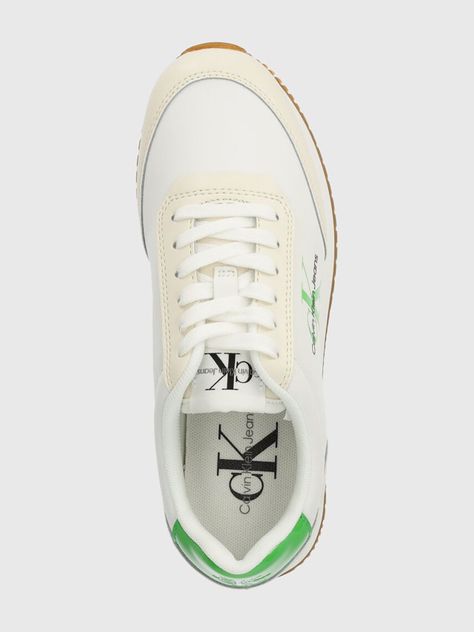 Zapatillas Runner Low Lace Mix Blanco Calvin Klein-2