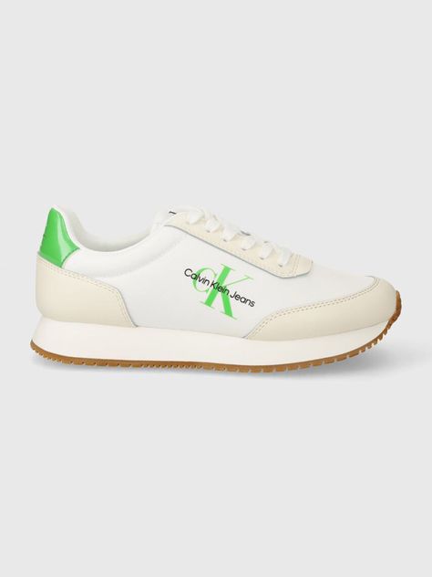 Zapatillas Runner Low Lace Mix Blanco Calvin Klein-4
