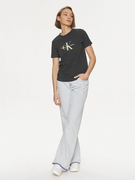 Polera Archival Monologo Regular Negro Calvin Klein-1