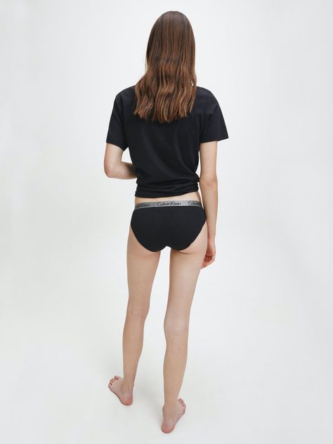 Calzón Bikini Radiant Cotton 001 Negro Calvin Klein-2