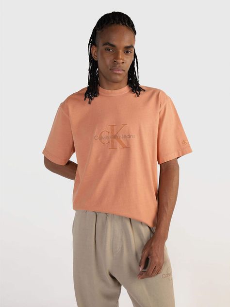 Polera Mineral Dye Naranja Calvin Klein-0