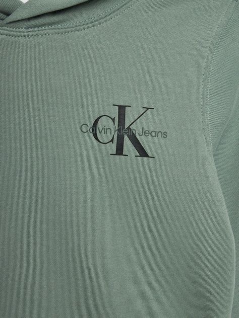 Poleron c Gorro Niño Small Monogram Verde Calvin Klein-2