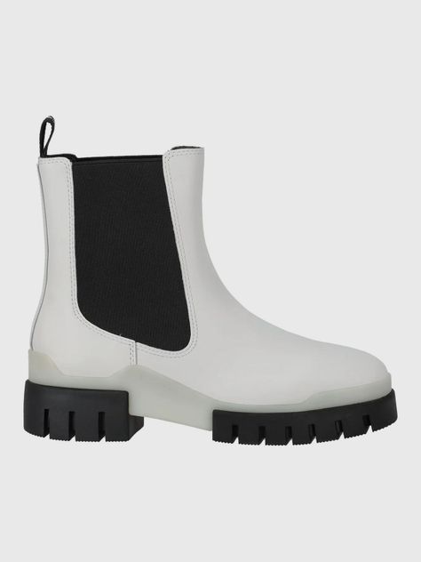 Botas Combat Chelsea De Cuero Blanco Calvin Klein-3