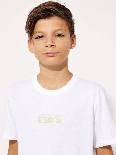 Polera Niño Jersey Wave Blanco Calvin Klein-3