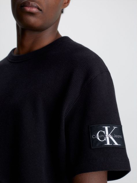 Polera Badge Waffle Negro Calvin Klein-3