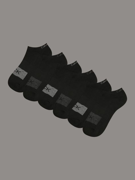 Pack 6 Calcetines Cushion No Show Negro Calvin Klein-0