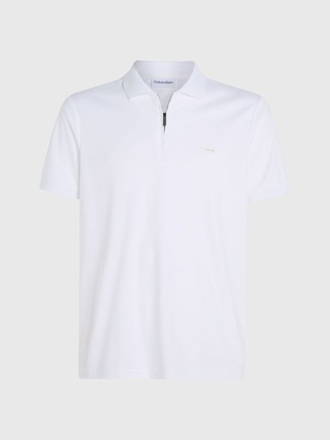 Polo Smoot Cotton Welt Blanco Calvin Klein-5