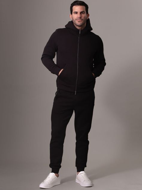 Polerón con Gorro Spacer Negro Calvin Klein-1