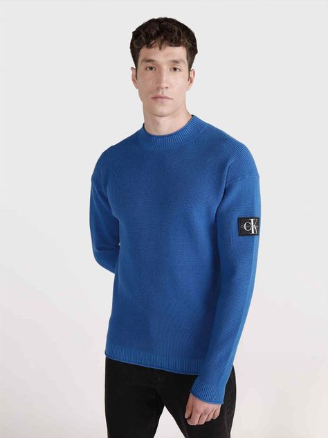 Sweater Badge Relaxed Azul Calvin Klein-0