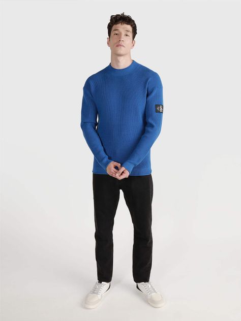 Sweater Badge Relaxed Azul Calvin Klein-1