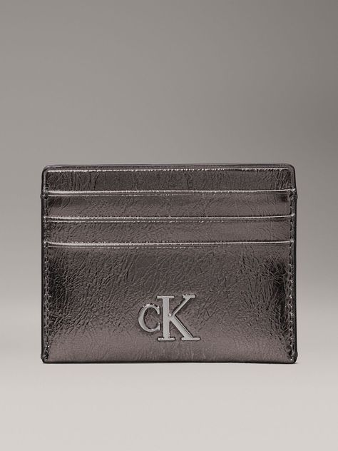 Tarjetero Minimal Monogram 6Cc Gris Calvin Klein-0