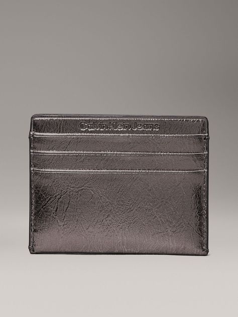 Tarjetero Minimal Monogram 6Cc Gris Calvin Klein-1