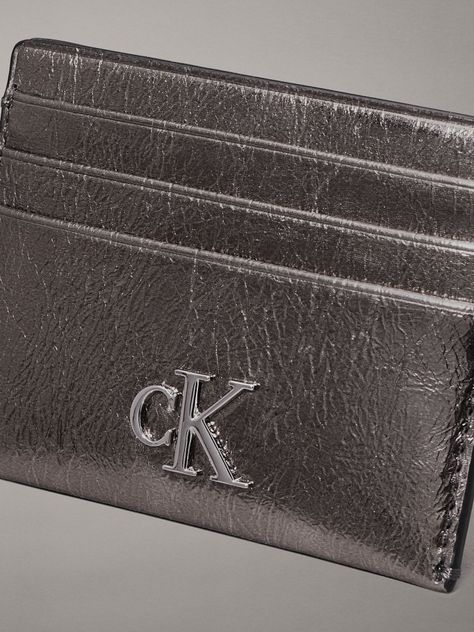 Tarjetero Minimal Monogram 6Cc Gris Calvin Klein-3