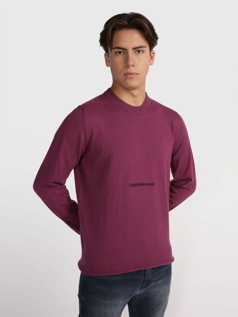 Sweater Institutional Essential Morado Calvin Klein-0