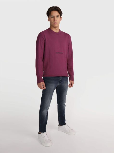 Sweater Institutional Essential Morado Calvin Klein-1