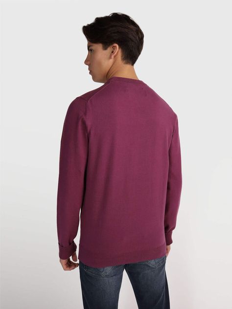 Sweater Institutional Essential Morado Calvin Klein-2