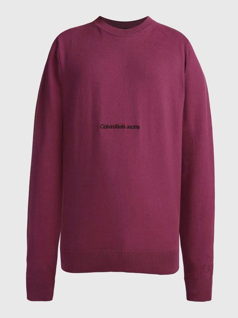 Sweater Institutional Essential Morado Calvin Klein-4