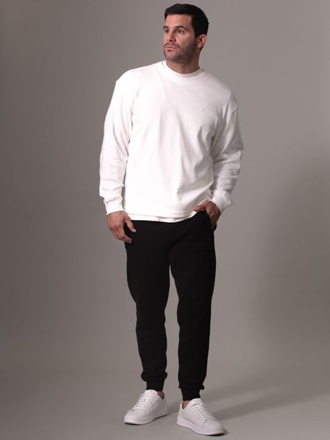 Polera LS Slub Rib Blanco Calvin Klein-1