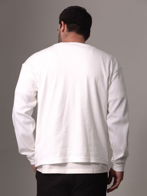 Polera LS Slub Rib Blanco Calvin Klein-3