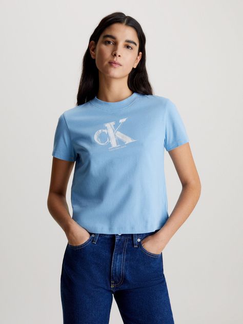 Polera Meta Ck Baby Azul Calvin Klein-0