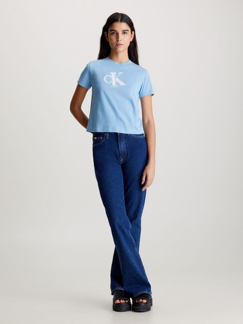 Polera Meta Ck Baby Azul Calvin Klein-1