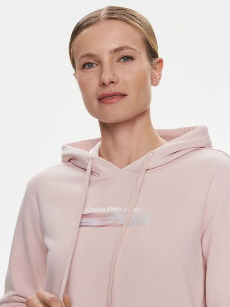 Polerón con Gorro Diffused Box Rosado Calvin Klein-3