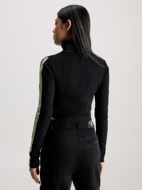 Polera Ls Elastic Crop Negro-2