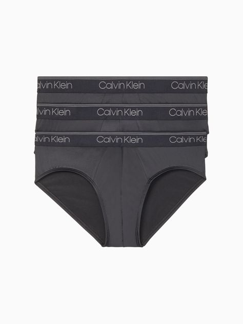 Pack 3 Slips Micro Stretch Negro Calvin Klein-0