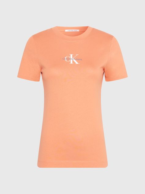 Polera Monologo Slim Fit Naranja-4