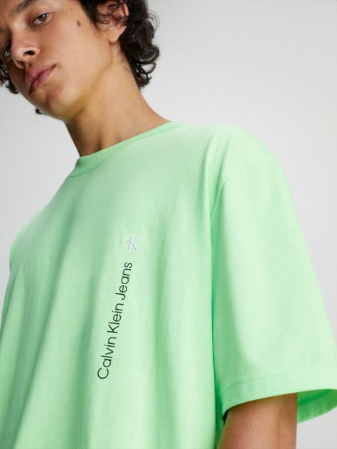 Polera Vertical Institutional Verde Calvin Klein-3