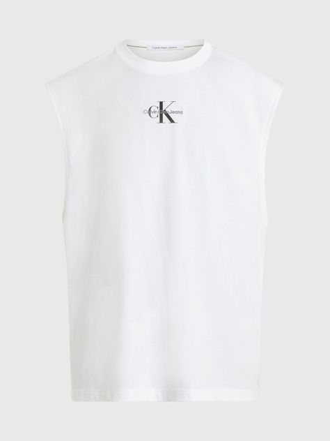 Polera Monologo Sleeveless Blanco Calvin Klein-4
