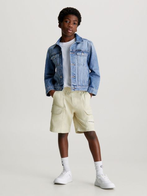 Chaqueta Niño Iconic Mid Blue Azul Calvin Klein-1