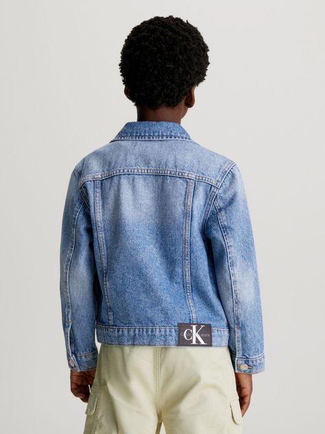 Chaqueta Niño Iconic Mid Blue Azul Calvin Klein-2