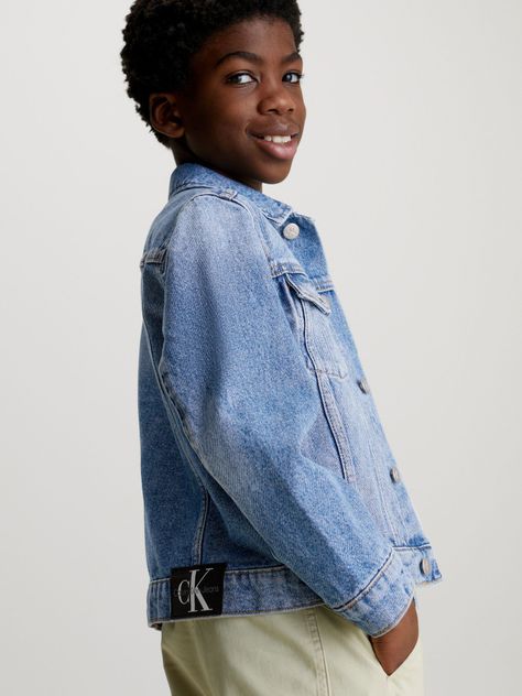 Chaqueta Niño Iconic Mid Blue Azul Calvin Klein-3