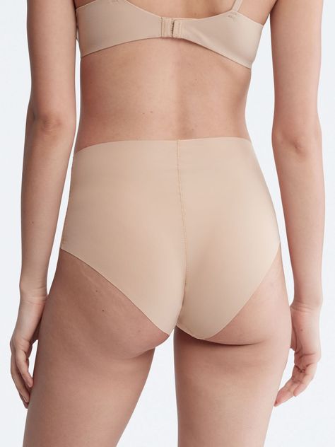 Calzón Hipster Alto Invisible Beige Calvin Klein-1