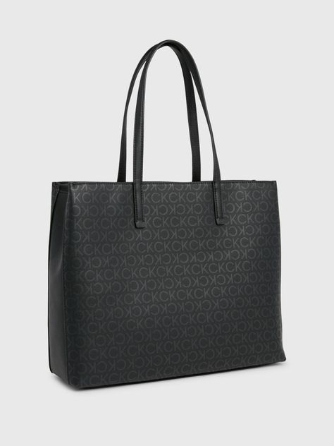 Cartera Shopper Ck Must Epi Mono Negro Calvin Klein-1