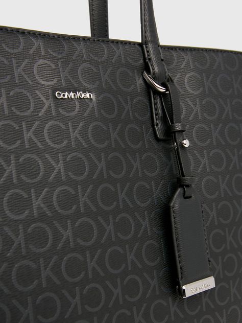 Cartera Shopper Ck Must Epi Mono Negro Calvin Klein-2