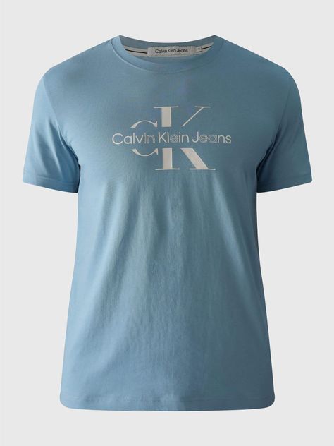 Polera Disrupted Outline Monologo Azul Calvin Klein-4